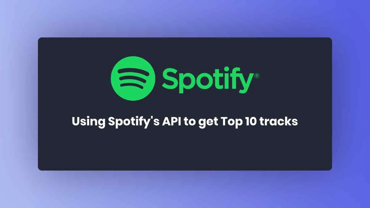 Spotify top tracks section displayed on a website