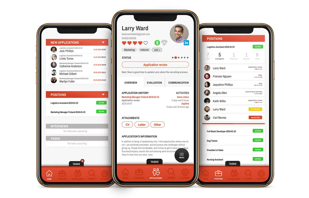 TalentAdore Mobile App UI